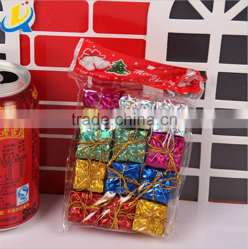 Newest colorful Christmas tree ornaments hanging small gift package