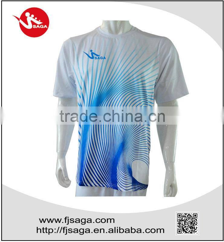 2014 hot sale sportswear sublimated polyester elastane squash or tennis T-shirt