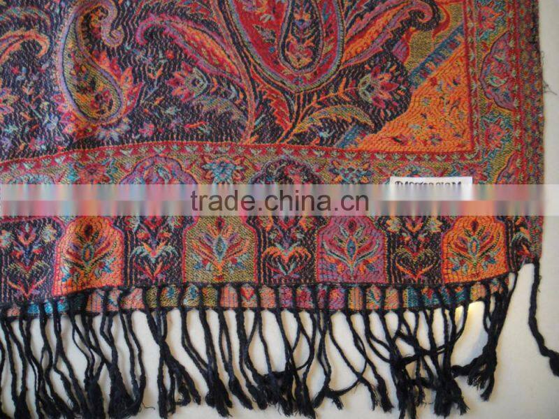 Fashion top sold wholesale factory rayon jacquard scarf for ladies