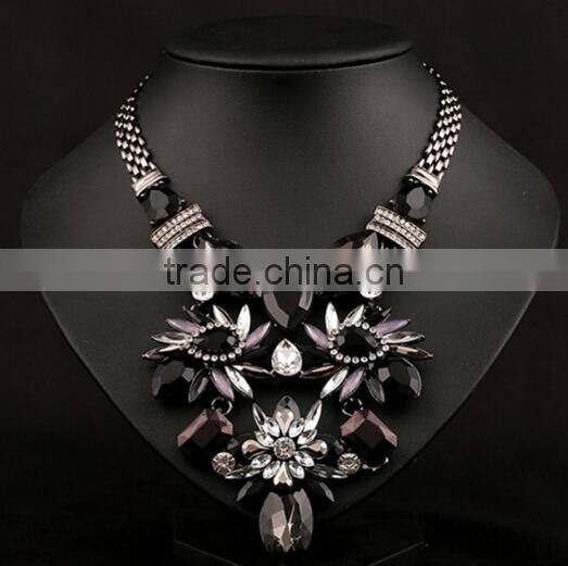 fancy design high end latest ladies beaded necklace