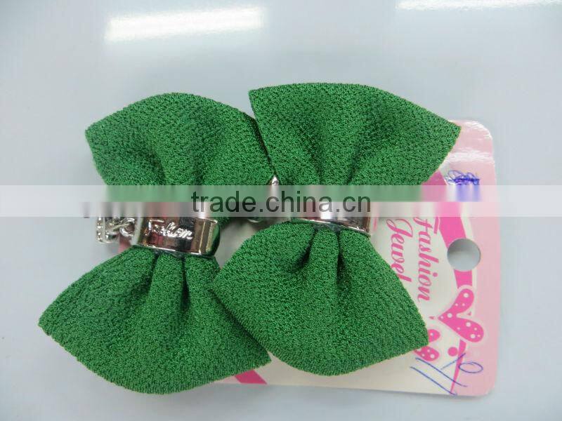 Baby girls dacron and cotton bow strip clip hair accessories multi-colors optional