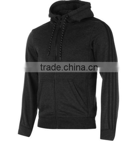 Men zipper up Plain hoodies wihout hood