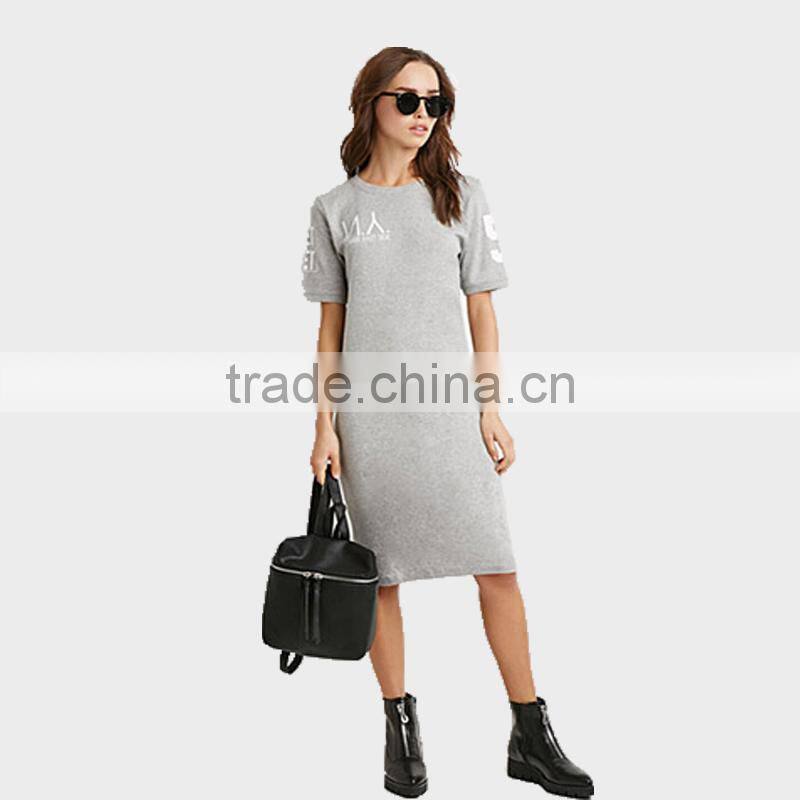 womens clothing summer 2015 short sleeve 100%cotton dresses