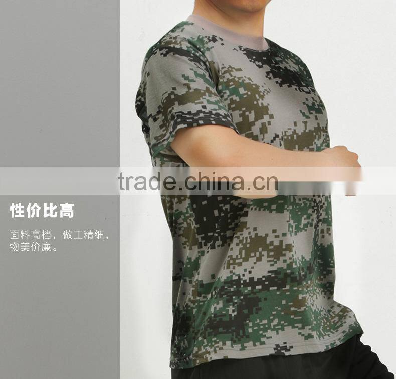 Fashion 2016 Man Casual Camouflage T-shirt Men Cotton Army Tactical Combat T Shirt Military Sport Camo Camp Mens T Shirts
