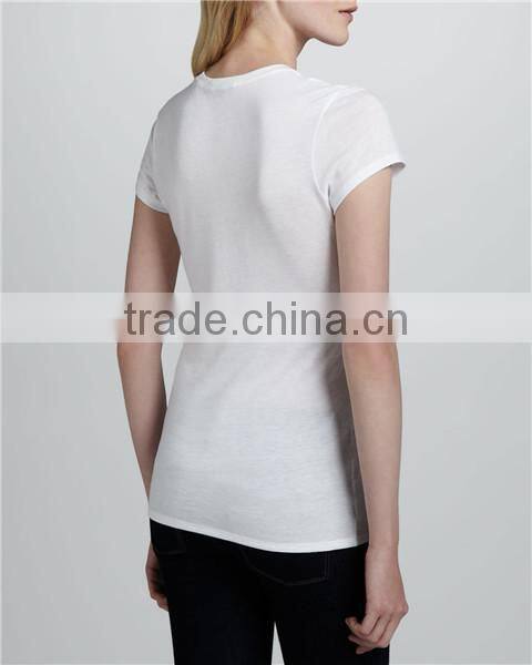 Simple Design Fashion Blank White Plain T Shirt