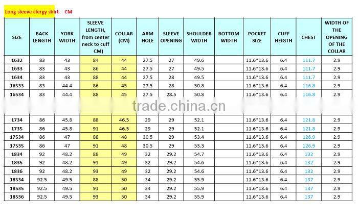 USA hot sale custom tab collar cotton/polyester clergy shirt