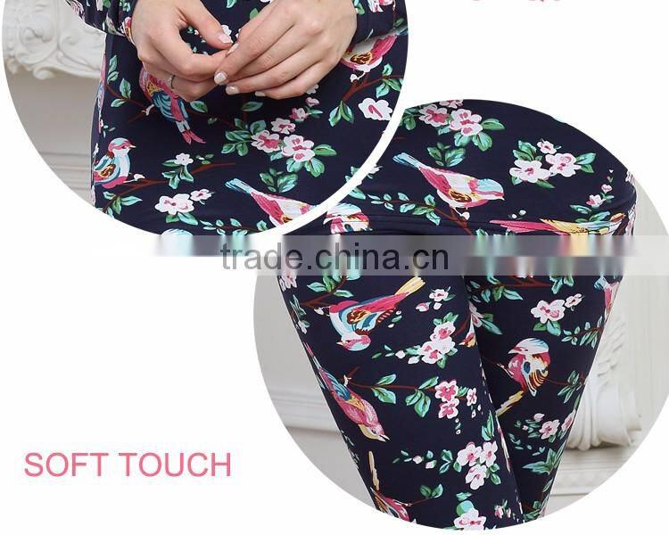 LADY'S LONG JOHN FULL PRINTED DESIGN SKINNY THERMAL UNDERWEAR