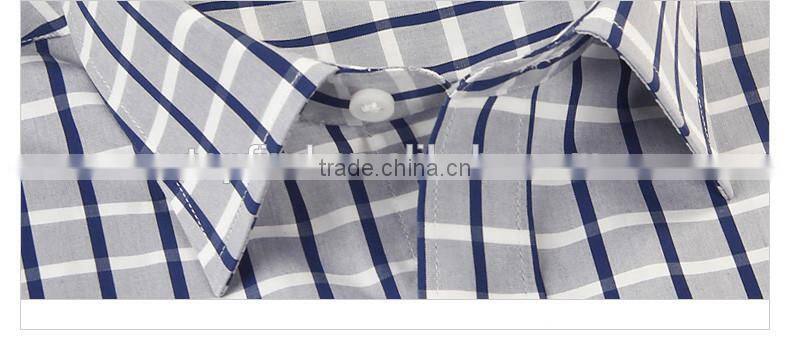 Alibaba supply 2016 new trendy UK style plaid long sleeve gentleman shirt