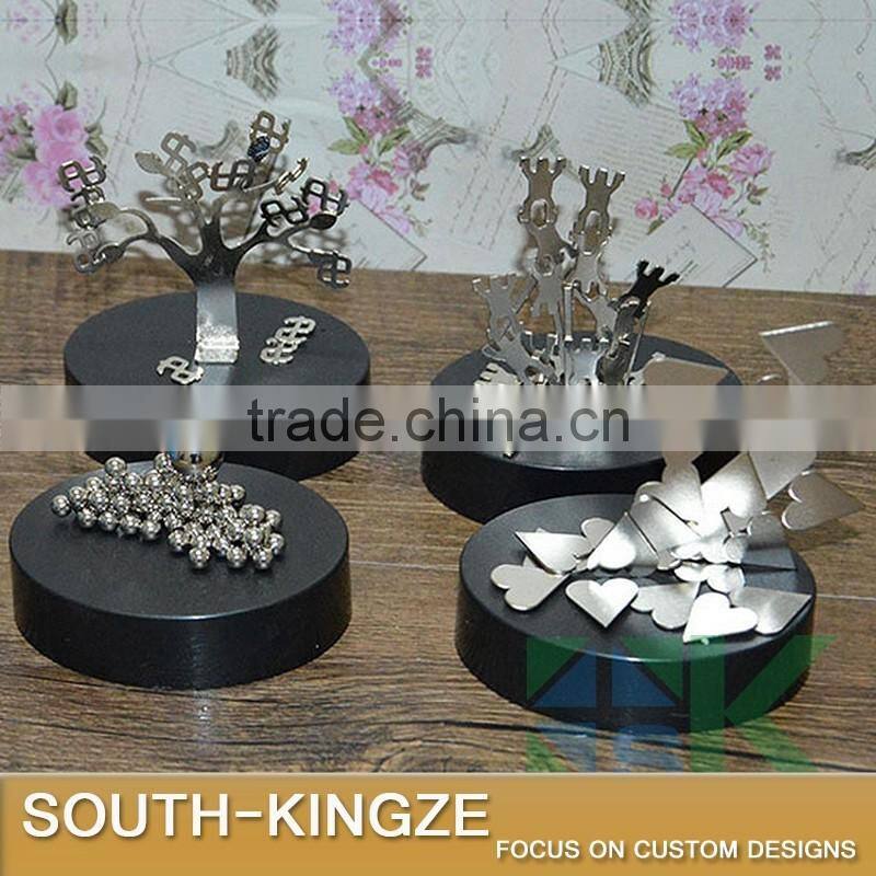 Interesting Funny Kindergarten Kids Metal Craft Intelligence Toy Magnetic Metal Base