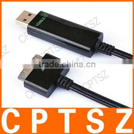 Usb cable with visible led light