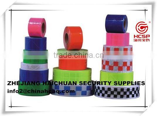 High quality Crystal PVC Reflective caution Tape for cloth