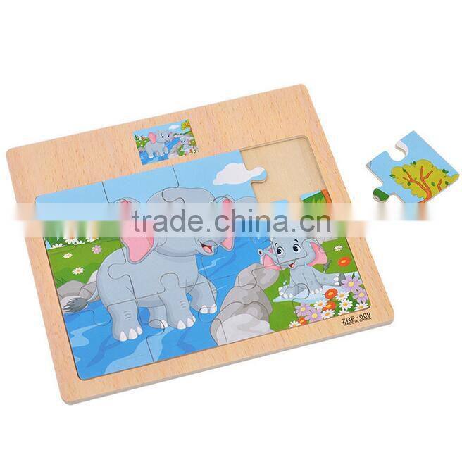 Children's puzzle toys assembly block educational wooden jigsaw toy for kids