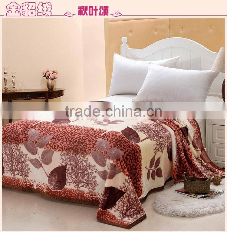 new style printed sharpe/polar fleece blanket 2ply blanket