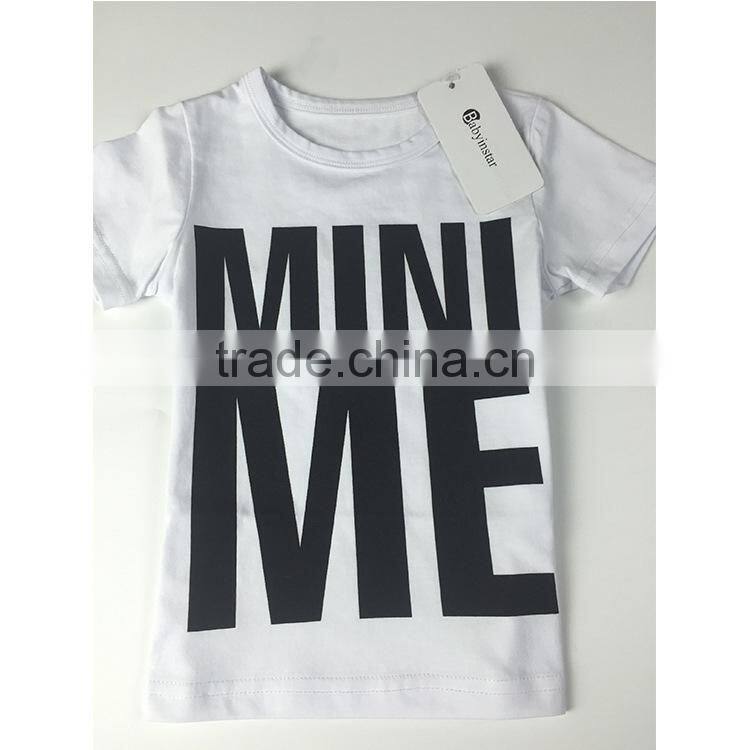 2017 Summer Printing Short Sleeve Baby T-shirt Father and Son Casual Family Clothes