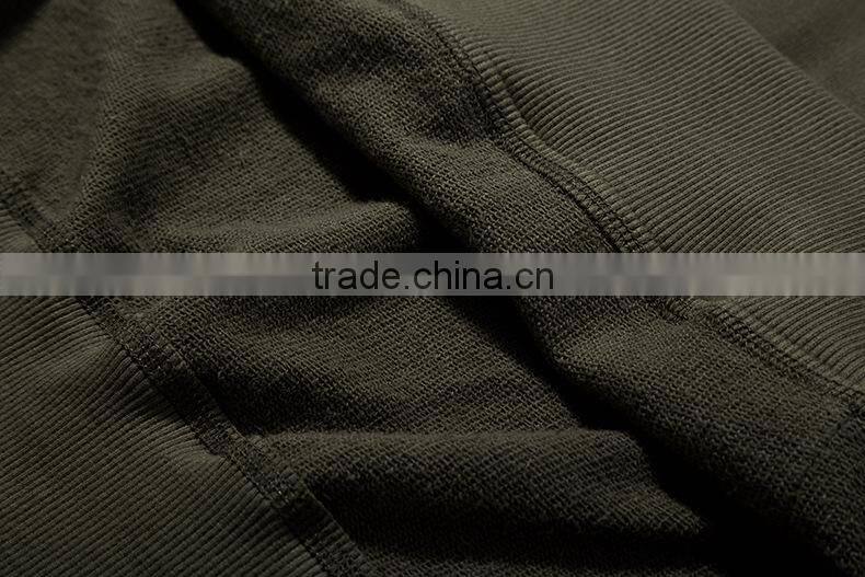 High quality long sleeve drawstring kangaroo pocket sleeve webbing ninjal hoodie