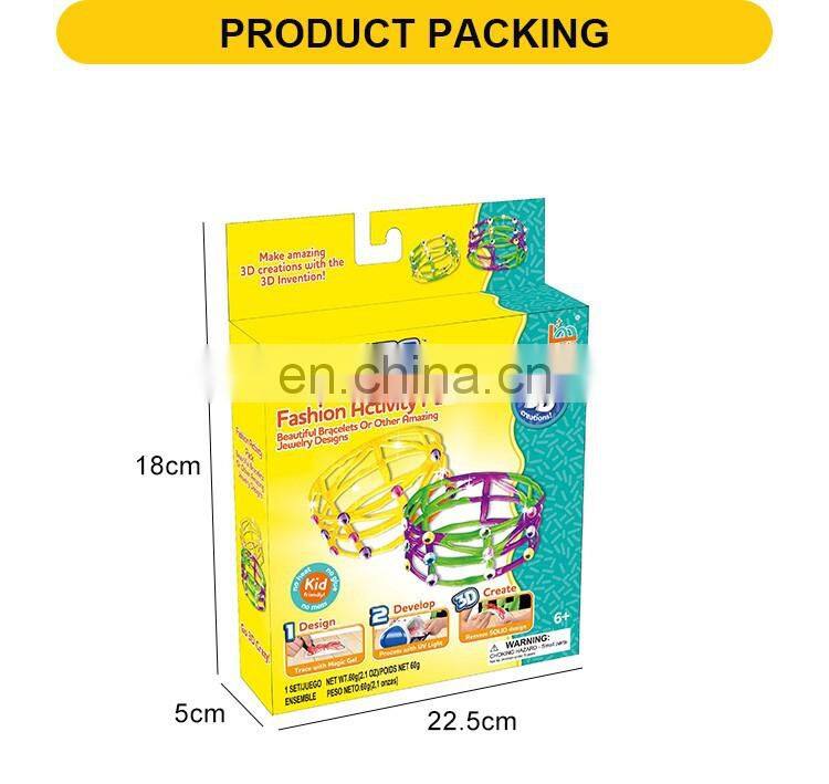 China colorful ABS PLA filament DIY toys bracelet 3D printer kit