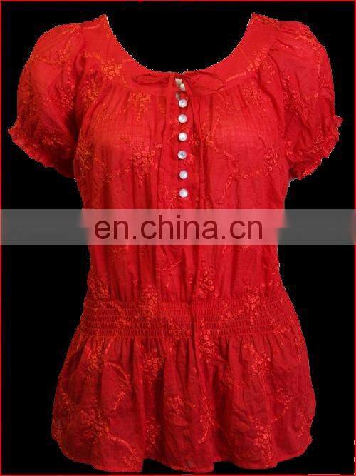 100% Cotton Ladies Blouse 2017