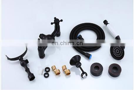 Black Telephone handheld rainfall mixer shower set