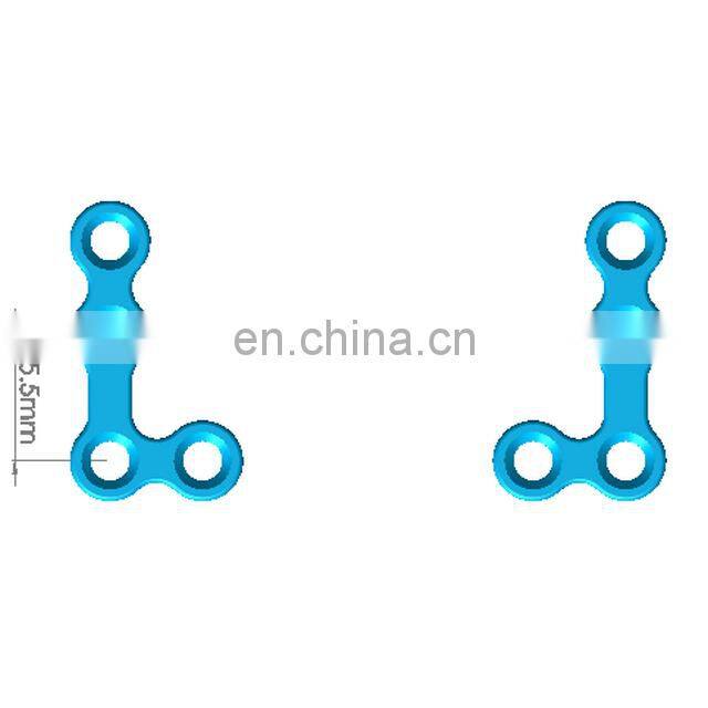 High Quality 1.5mm Titanium L-shaped Maxillofacial Plate for Surgery Surgical Instruments