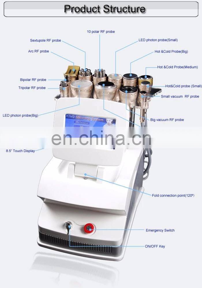 13 in 1 Ultrasonic Lipo suction Skin Rejuvenation 40K Cavitation Slimming Salon Machine