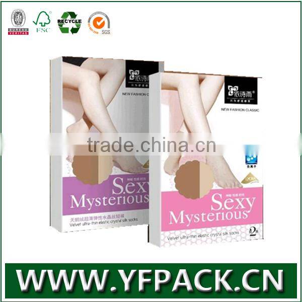 Custom high quality new design sock packaging box