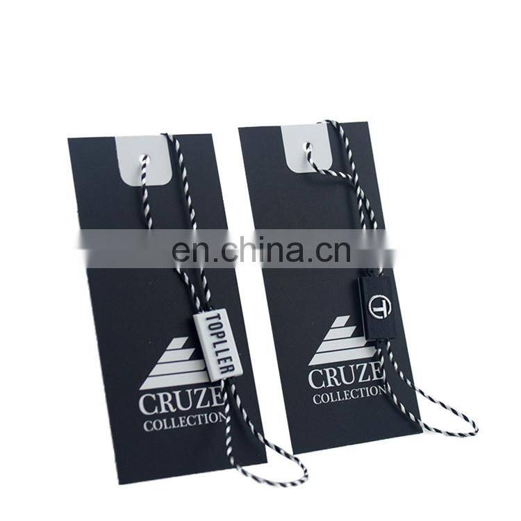 Wholesale custom logo paper swing hang tag for clothing Vintage paper tags