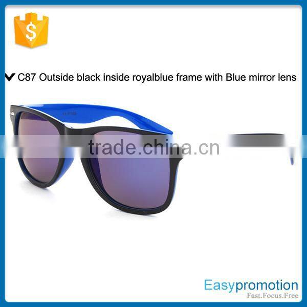 high quality two tone frame sunglasses with coacting lens