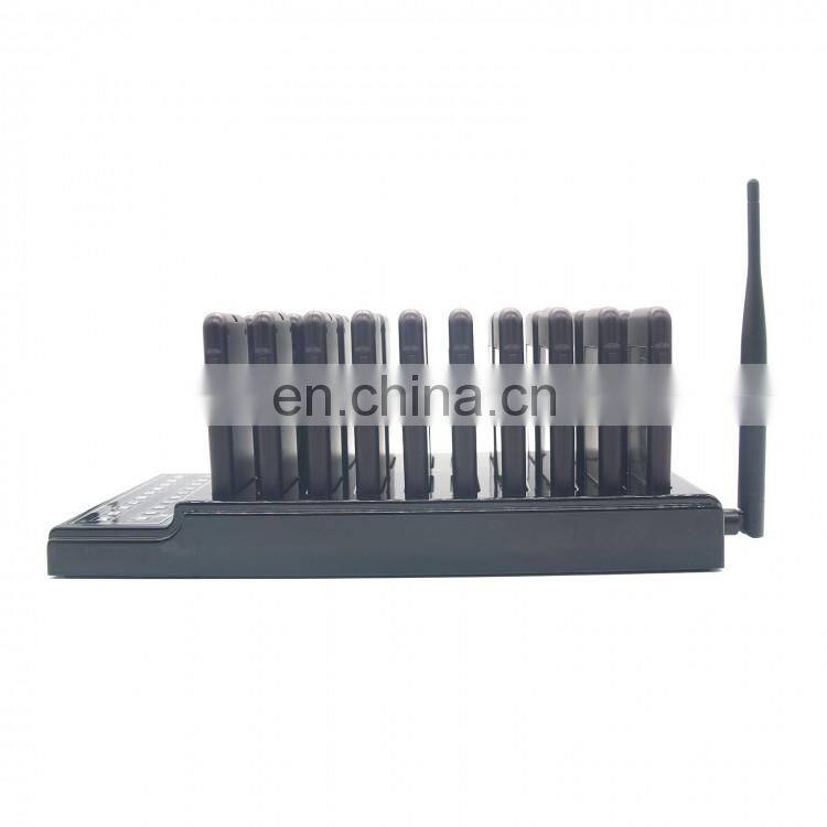 Restaurant 20 Pagers DC 5V Power Supply Coaster Pagers Wireless Coaster Guest Waiter Queuing System