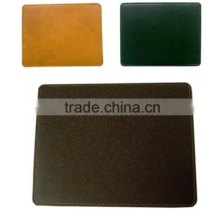 vintage color high quality genuine leather mouse pad mouse mat square shape mousepad