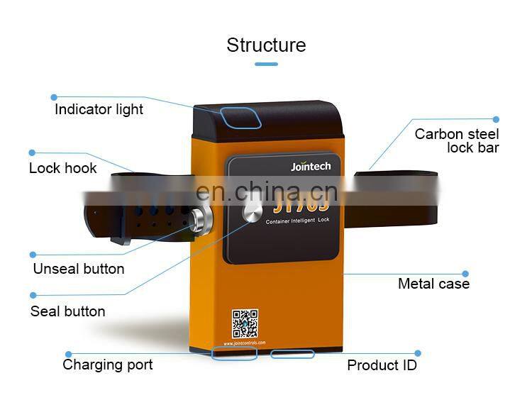 GPS container lock tracker JT705 lock unlock by QR code on site and SMS software APP remotely