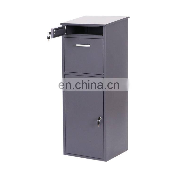 Hot Selling Letter Box Weatherproof Standing Parcel Apartment Steel Mail Box