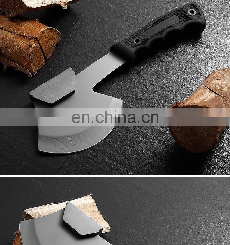 Camping Kit Multi Function Stainless Steel Axe Camping Axe With Sheath Rubber And Plastic Material