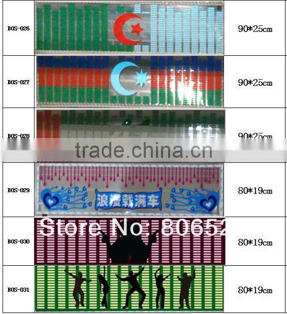 90*25cm Car Music Rhythm Light LED Decorative Light Car LED Sound Music Light Activated Equalizer 5 Colors