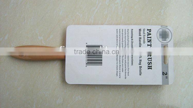 2" 2 1/2" 3" natural bristle brush hog paint brush wood handle