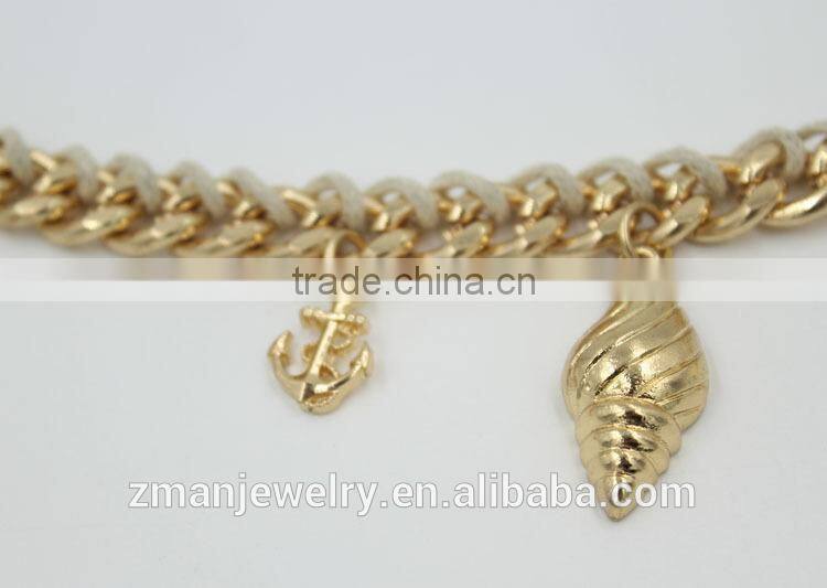 2016 Modern Latest Design Gold Starfish Necklace Handmade Chunky Necklace