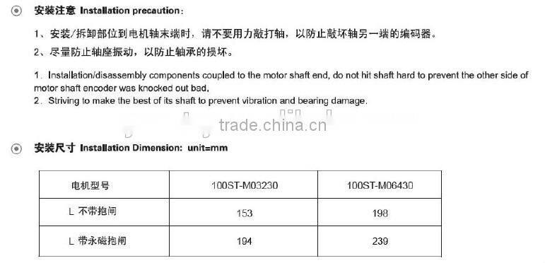 hydraulic motor 12v dc motor Electric motor 600-1800 W 3000 rpm 110 Series AC SERVO MOTOR