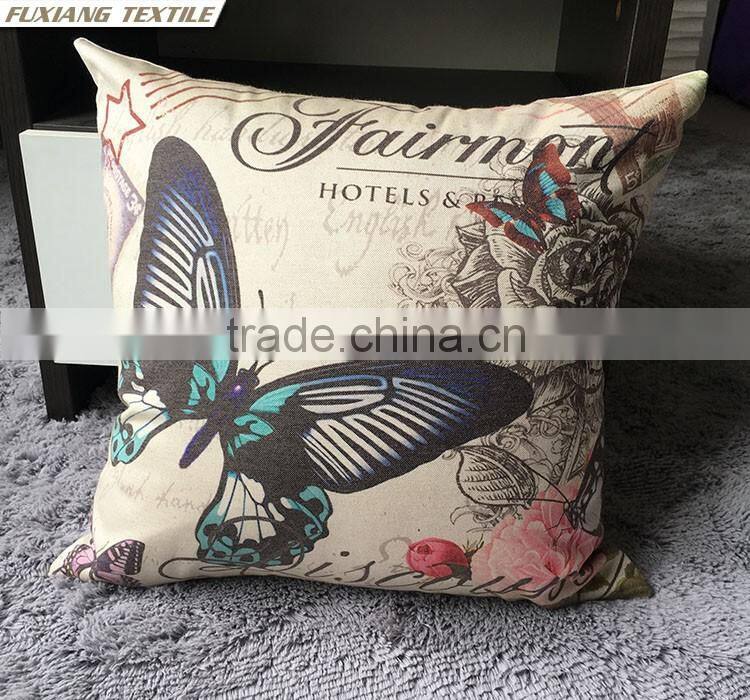 flower and birds Pillow with digital print