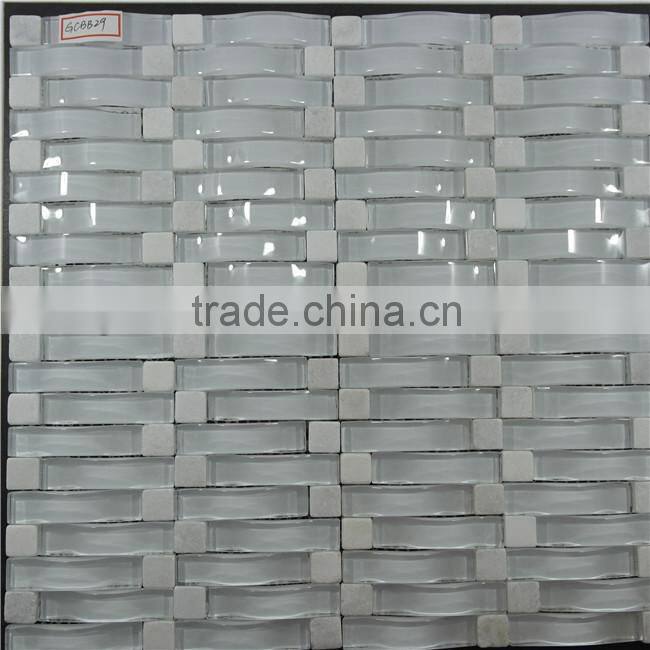 thickness 8mm glass mosaic tile
