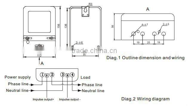 DDS3 single phase static energy meter wireless electricity meter