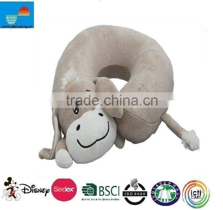 animal shaped body pillow/animal neck pillow/plush animal u-shaped pillows