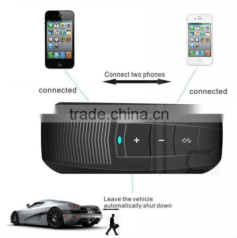 2013 Best Quality new support five lauguage change super mini handsfree bluetooth car kit v3.0
