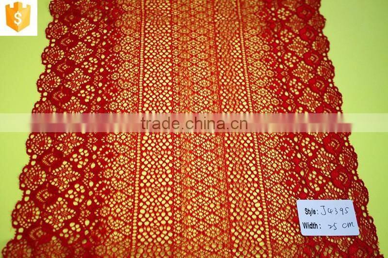 colourful bridal lace fabric with flower for european market