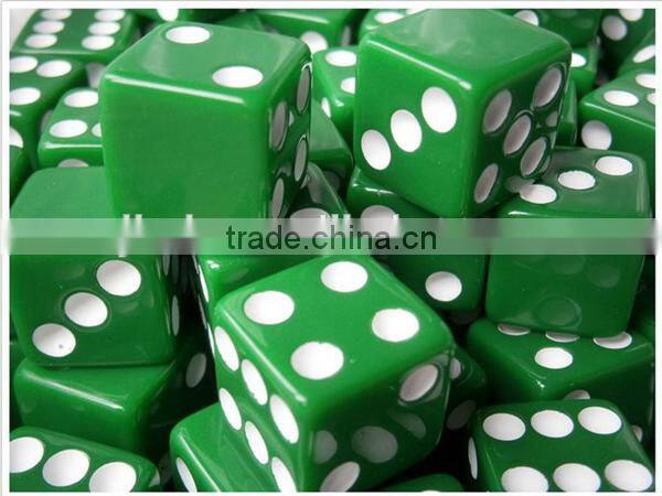 16mm custom 6 sided resin dice with logo printing