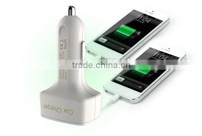 High Quality promotional Car USB Charger for ipad 3 for iPhone 4G/4S For iPod, Dual USB Car Charger