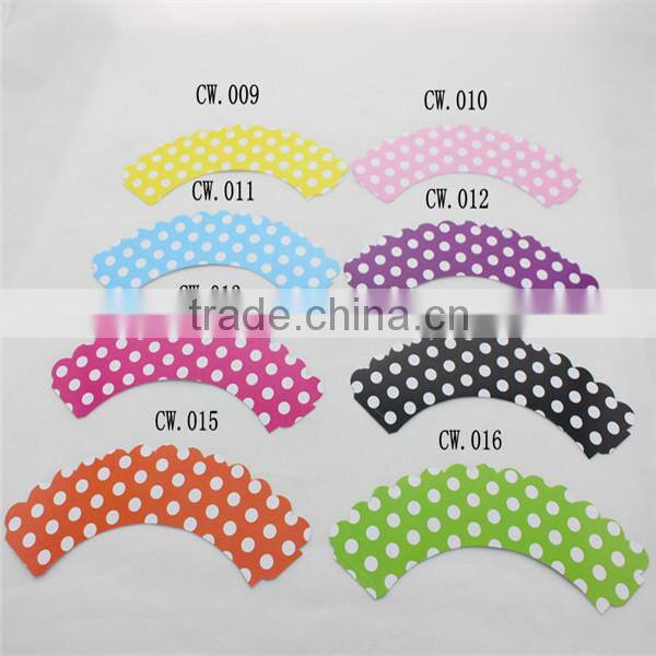 Eco friendly Party Supplies Blue Wedding Cake Decoration Chevron Dot Stripe Star Heart Cupcake Wrappers