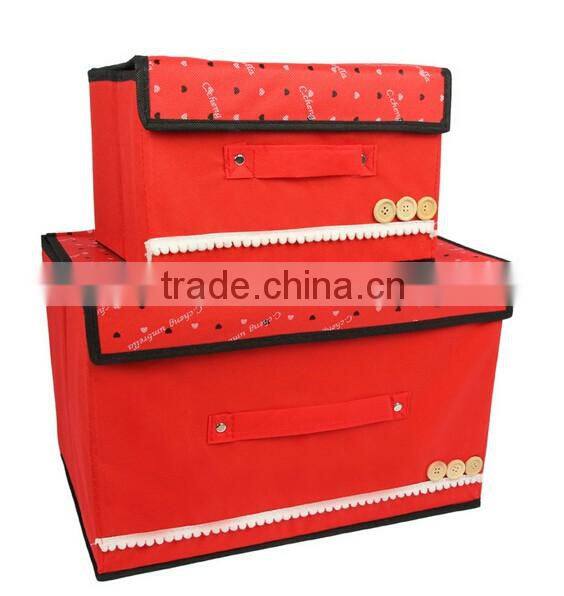 AN1060 ANPHY colorful non-woven fabric cloth storage box & bin 38*25*25 cm,26*20*17 cm