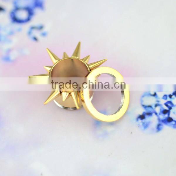 TP011244 new season stainless steel gold plating ear flesh tunnel spikes body jewelry