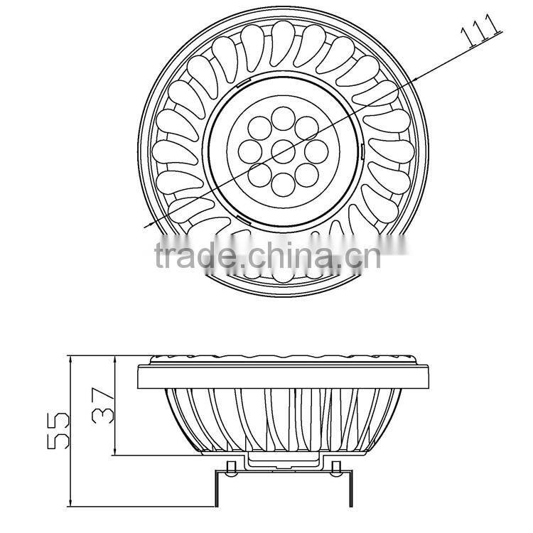 12W 1030lm SMD LED AR111 G53 base Nichia LED