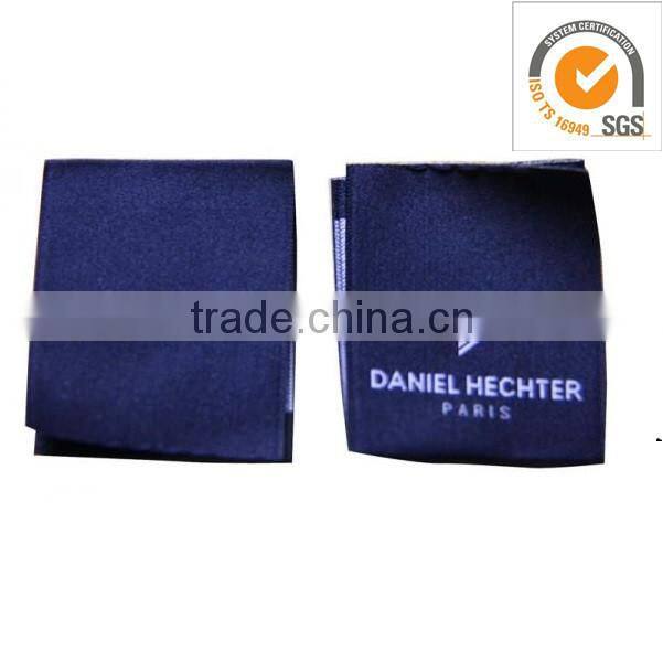 new design high quality custom matt satin clothing label