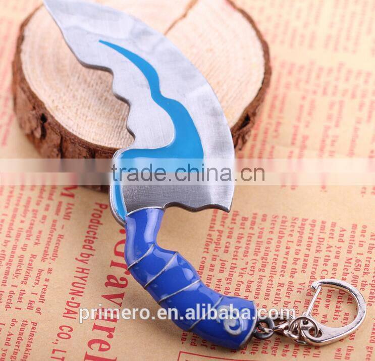 Dota 2 Game Mini Blink Dagger Jump Cut Weapon Model Key Chain Jewelry flashing dagger